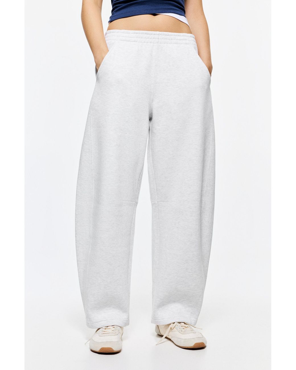 Pull&Bear Gray Barrel-Leg Joggers
