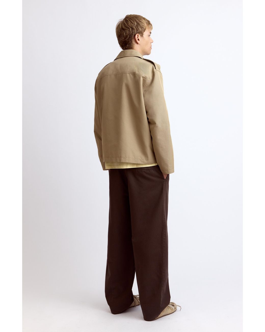 Pull&Bear Korte Gabardine in het Natural voor heren