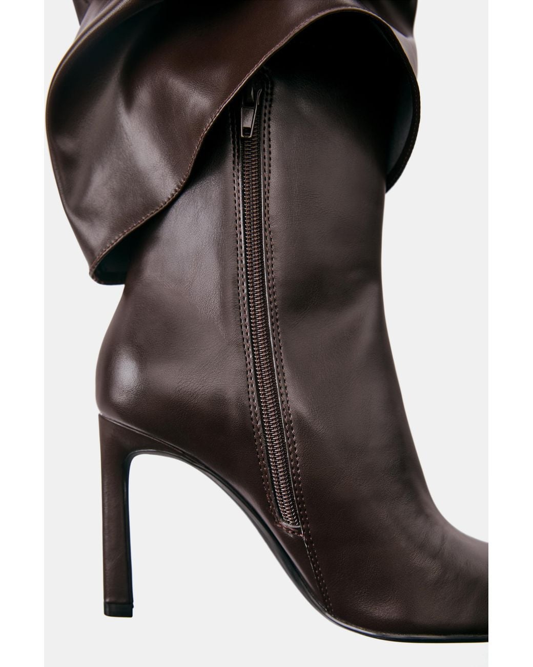 Pull&Bear Black Heeled Footed Legging Boots