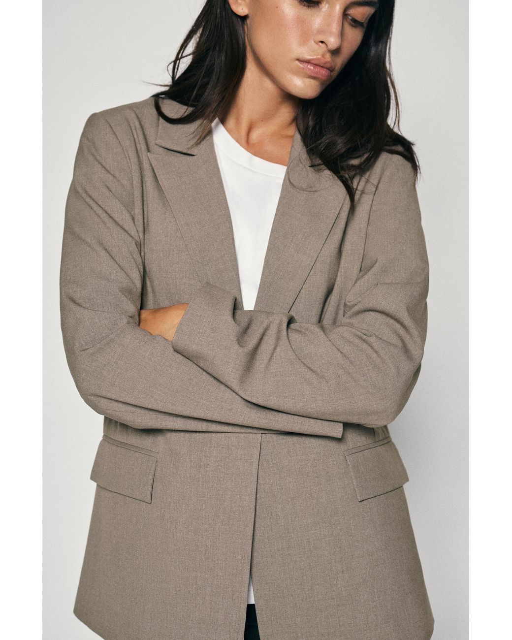 Pull&Bear Gray Basic Blazer