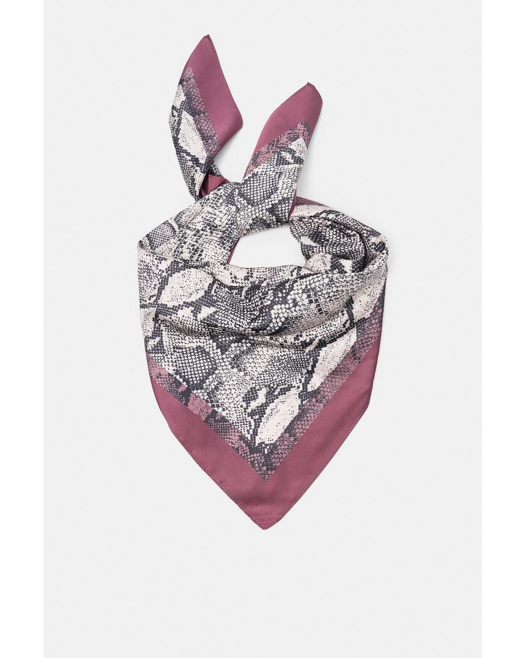 Pull&Bear Multicolor Bandana Satin Snakeskin Print