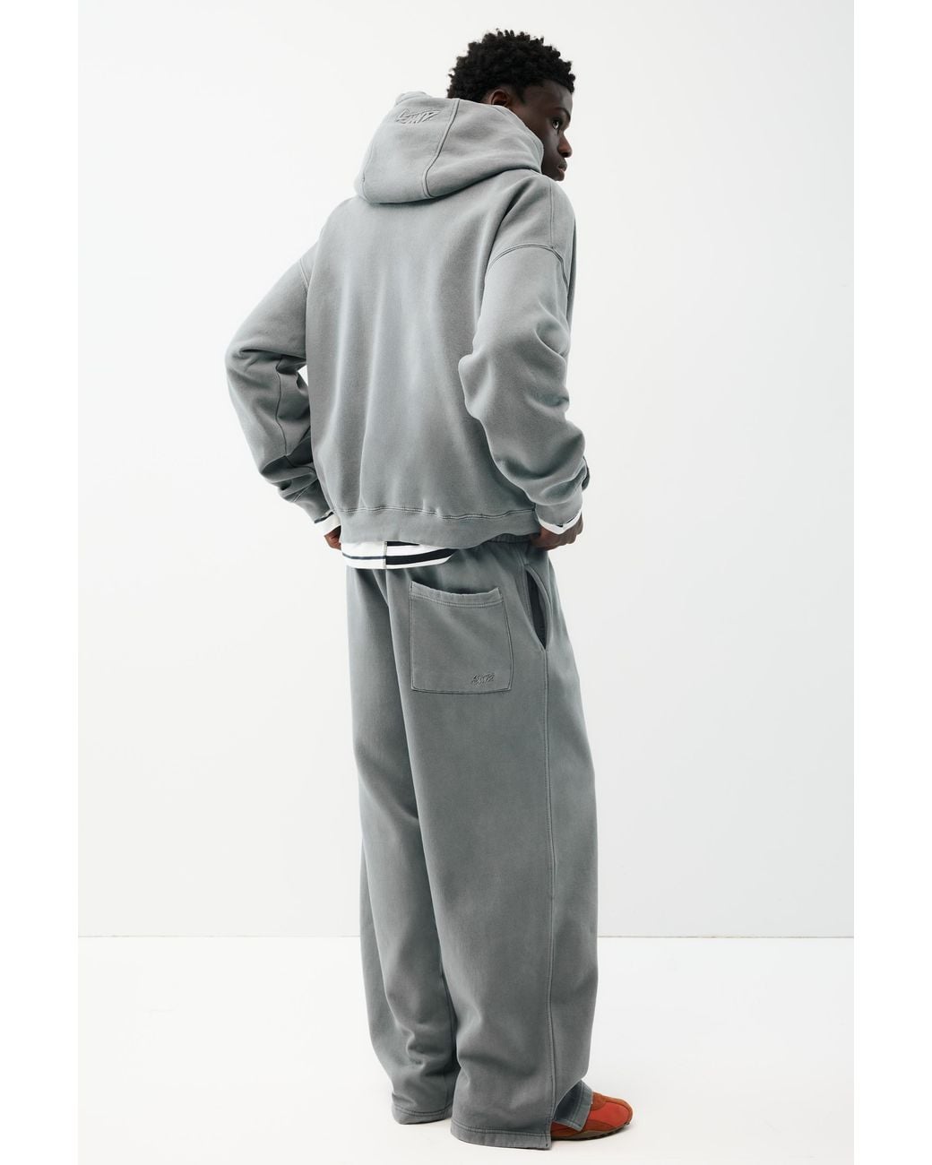 Pull&Bear Gray Stwd Jogger Trousers for men
