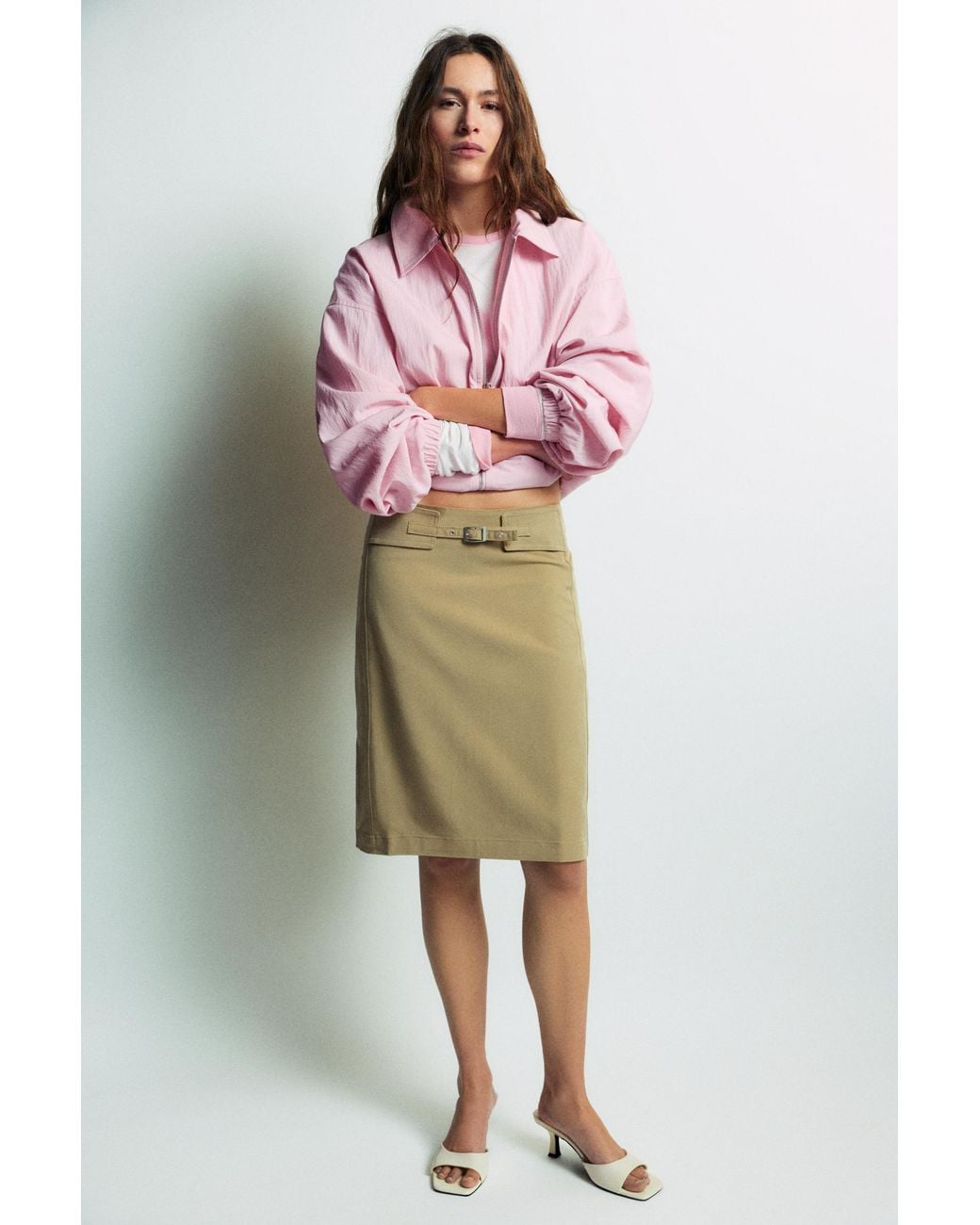 Pull&Bear Pink Oversize Fluid Jacket