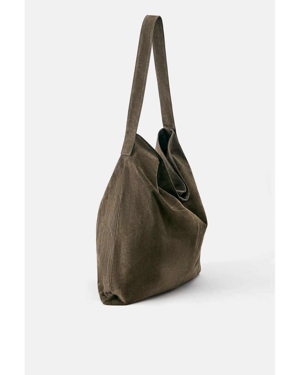 Pull&Bear Gray Leather Shopper Bag for men