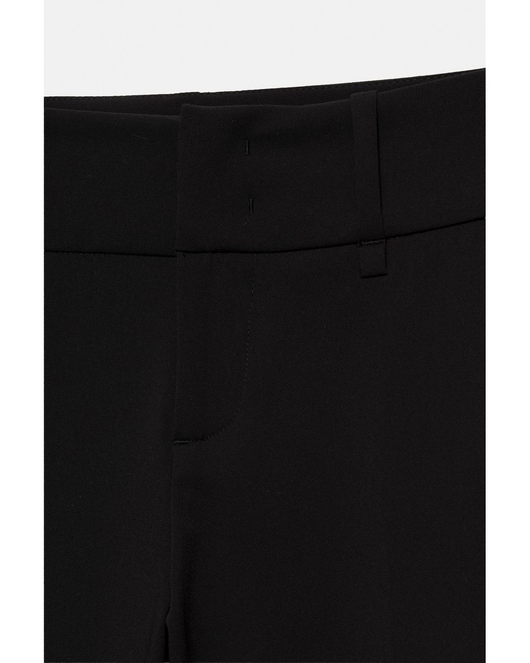 Pull&Bear Black Flared Trousers With Belt Loops