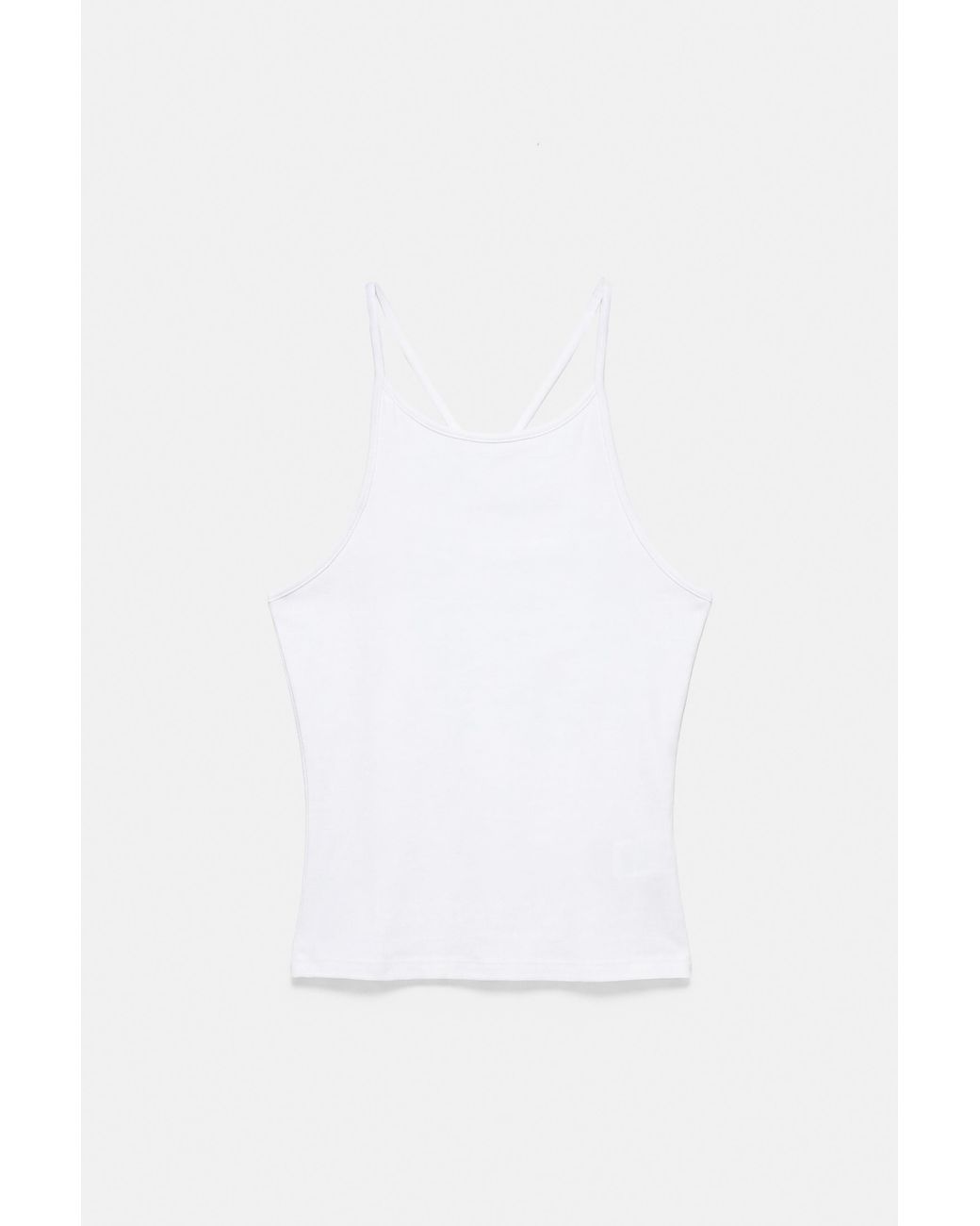 Pull&Bear White Halter-Neck Strappy Back Top