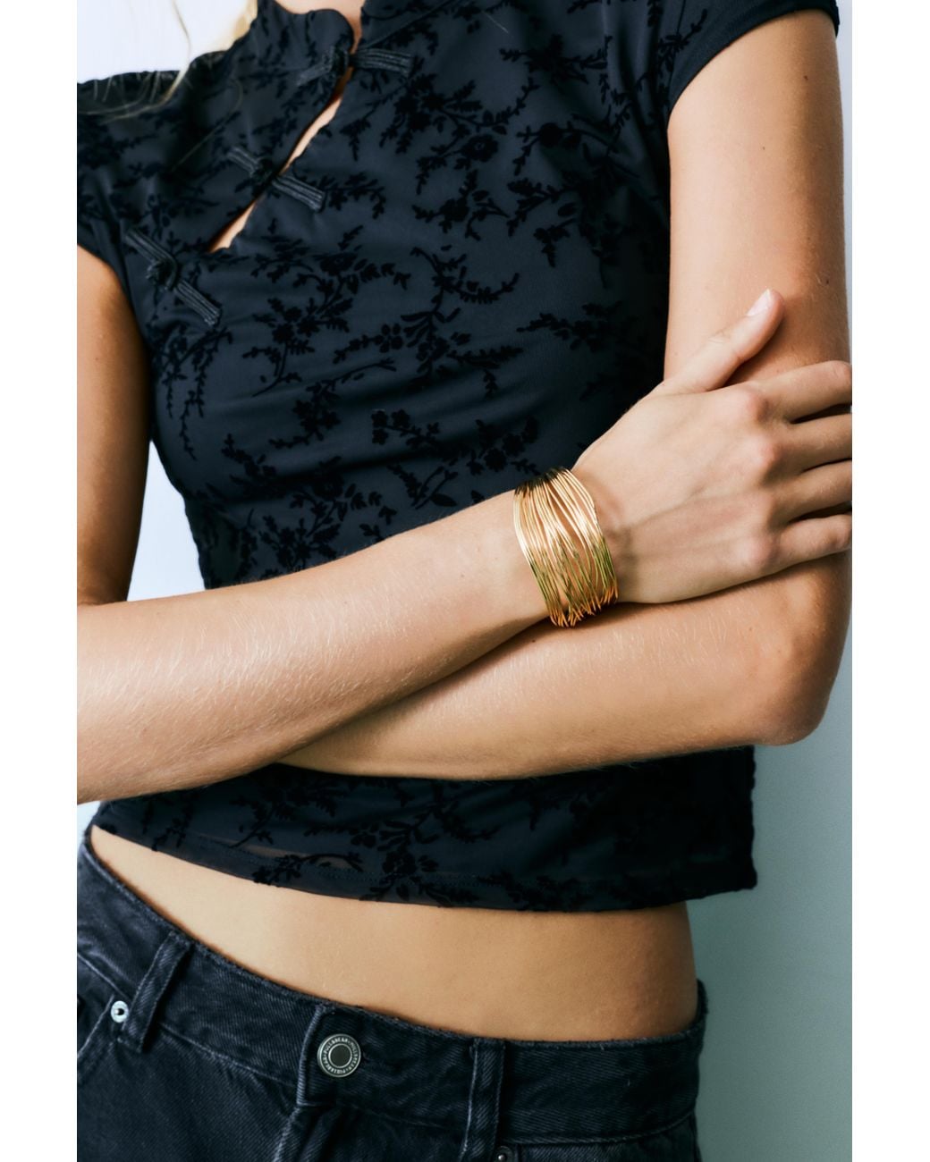 Pull&Bear Natural Fine-Strand Arm Cuff