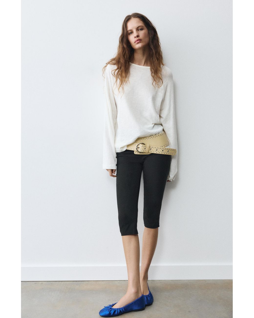 Pull&Bear White Long Sleeve Raglan T-Shirt