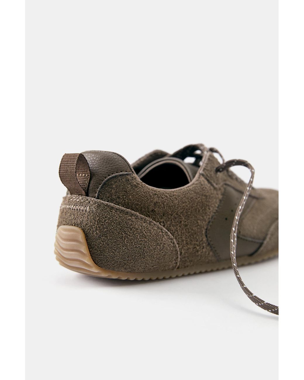 Pull&Bear Barefoot Sneakers Van Leer in het Blue