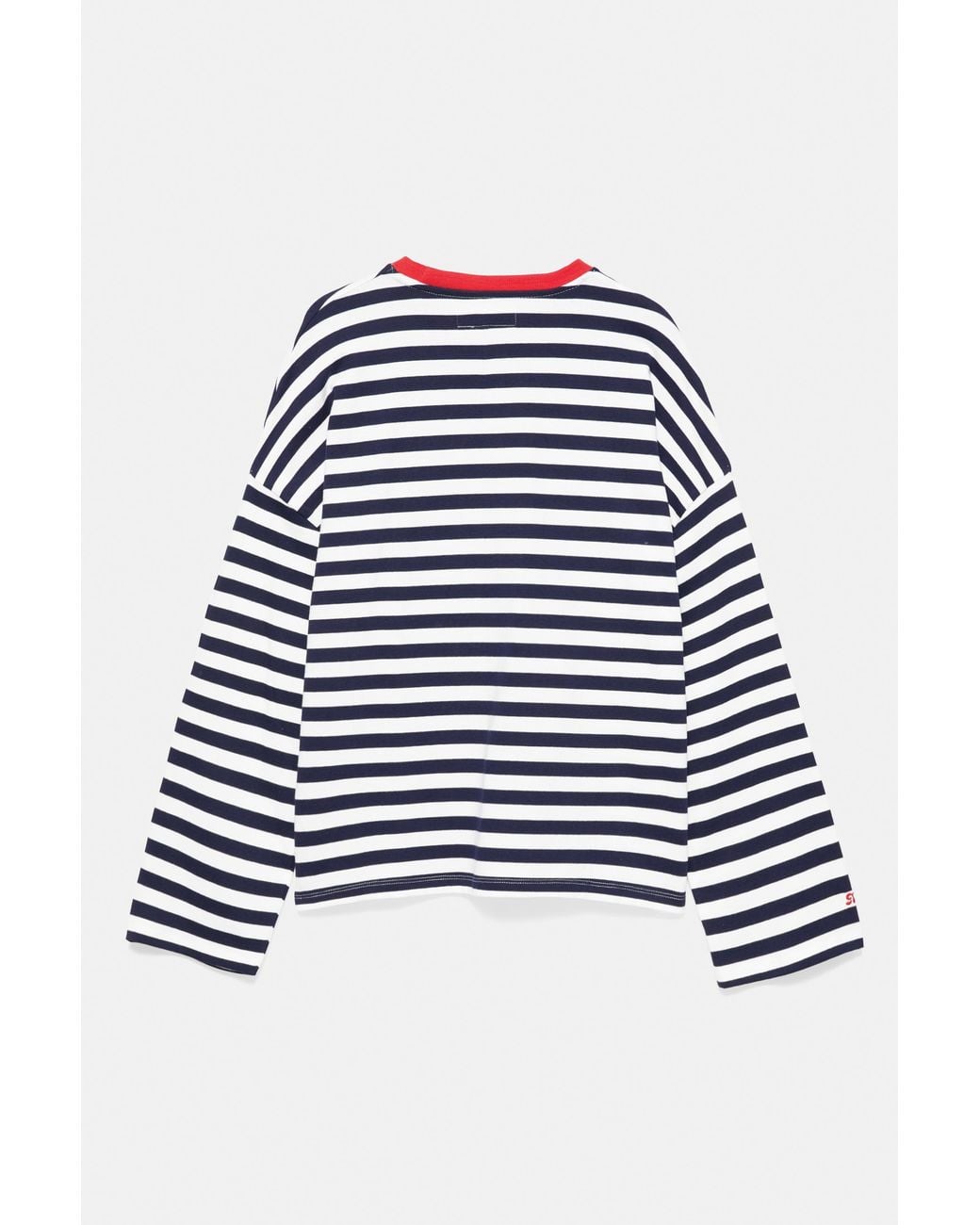 Pull&Bear Blue Oversize Striped Slogan T-Shirt