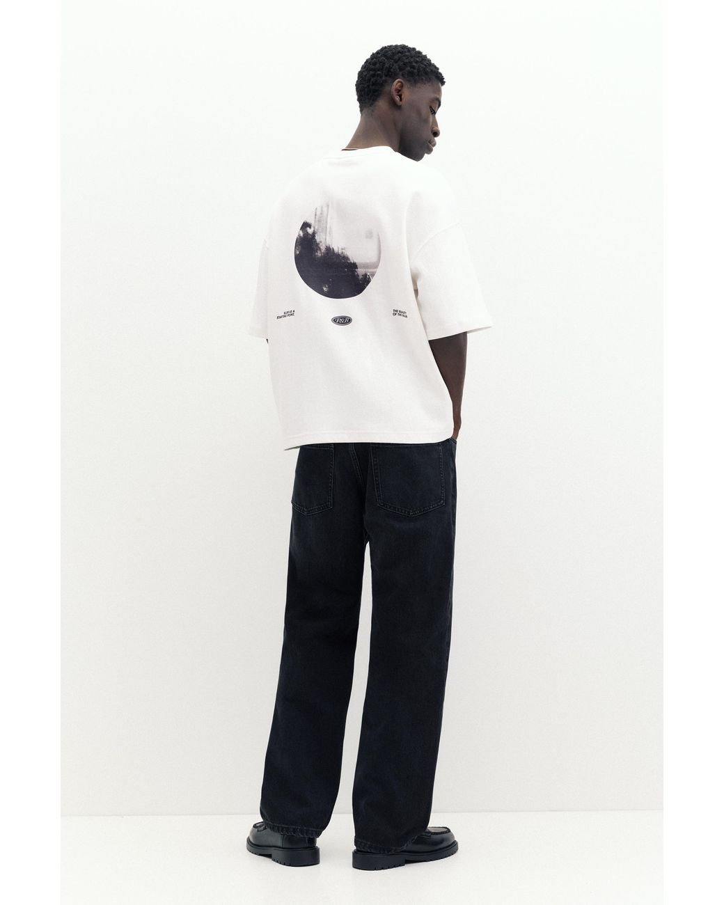 Pull&Bear Interlock T-Shirt Met Fotoprint in het White voor heren