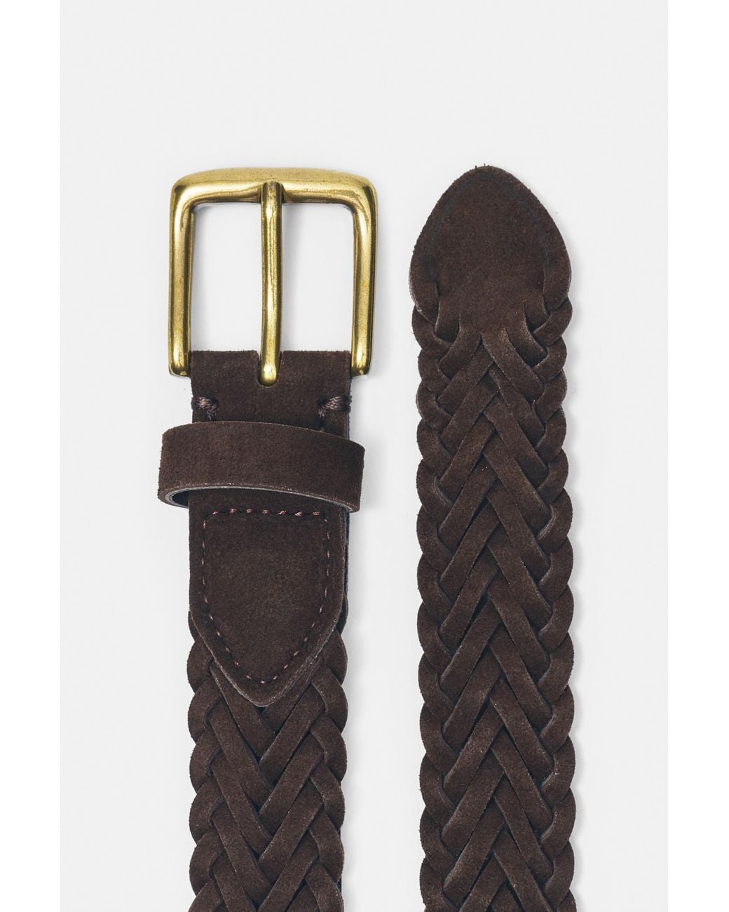 Pull&Bear Black Braided Belt for men