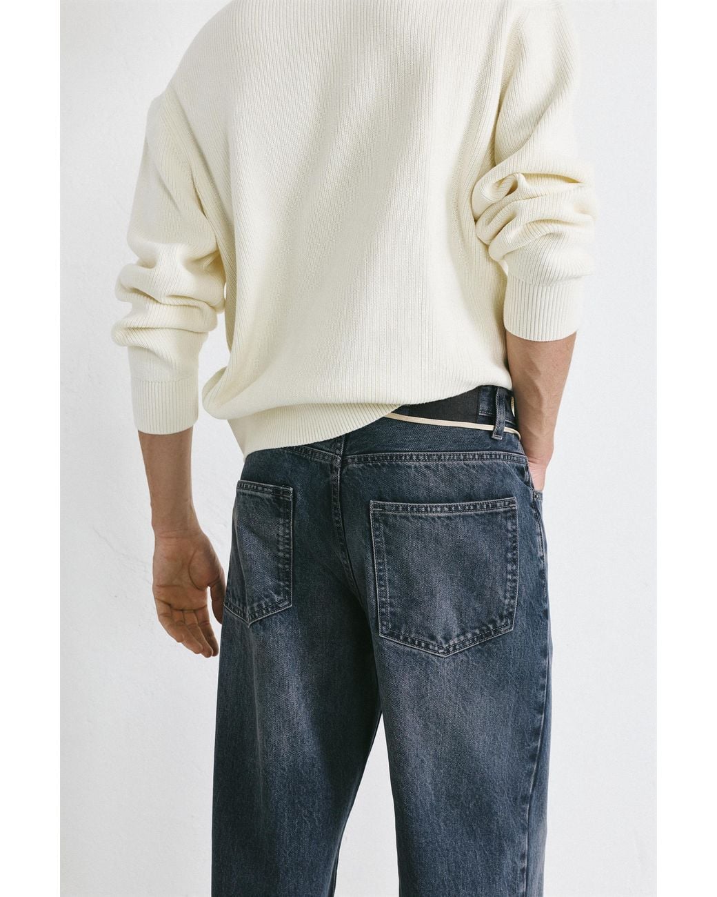 Jeans Baggy di Pull&Bear in White da Uomo