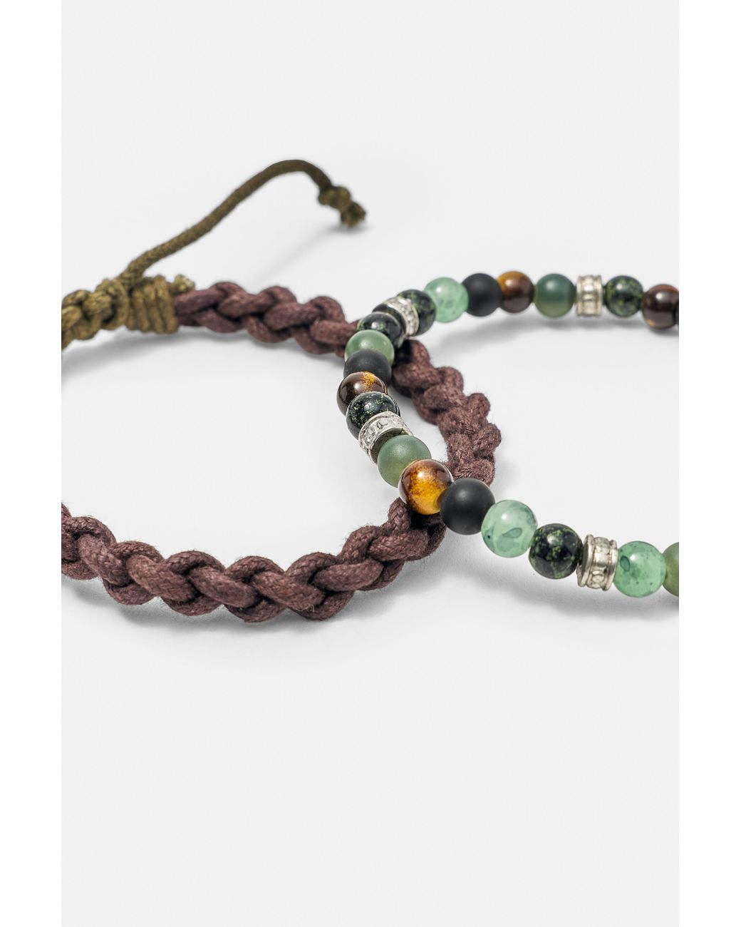 Pull&Bear White Pack Of 4 Bracelets for men