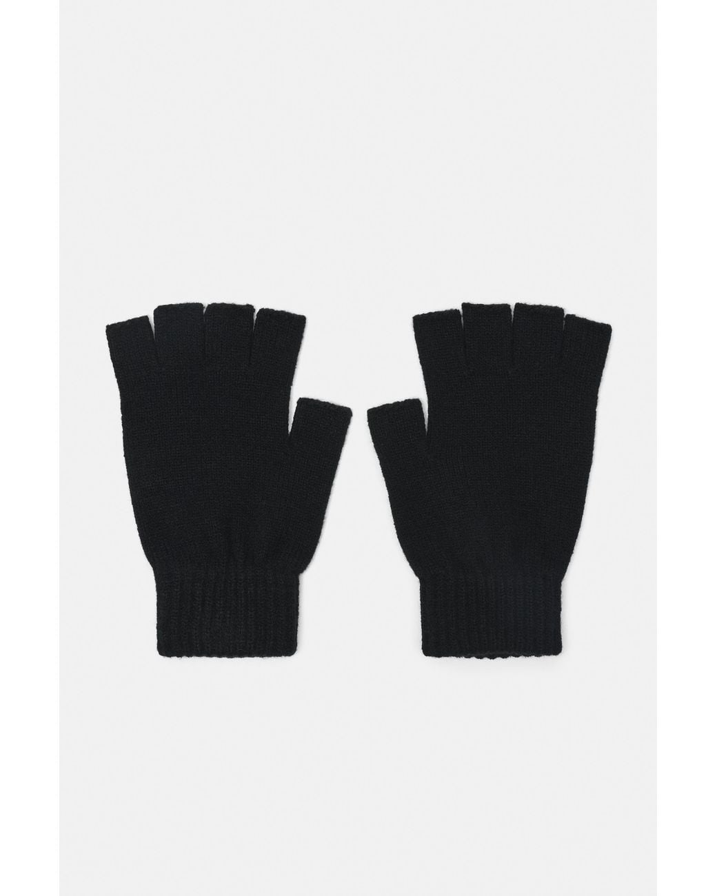 Pull&Bear Basic Gebreide Wanten in het Black voor heren