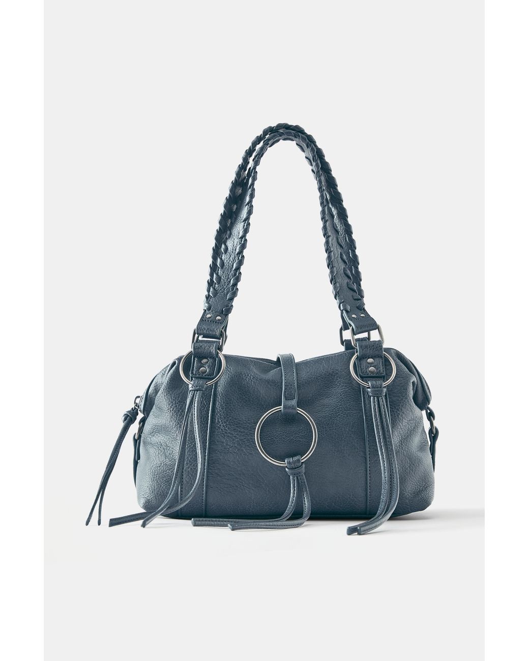 Pull&Bear Blue Shoulder Bag With Rings