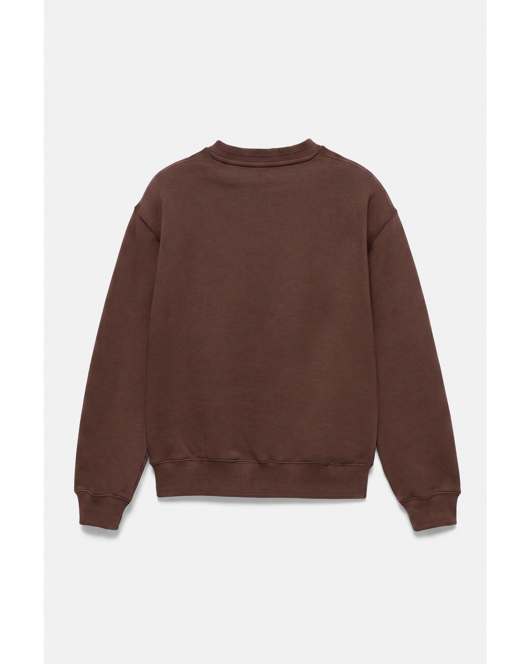 Pull&Bear Brown Relaxed Fit Round Neck Sweatshirt for men