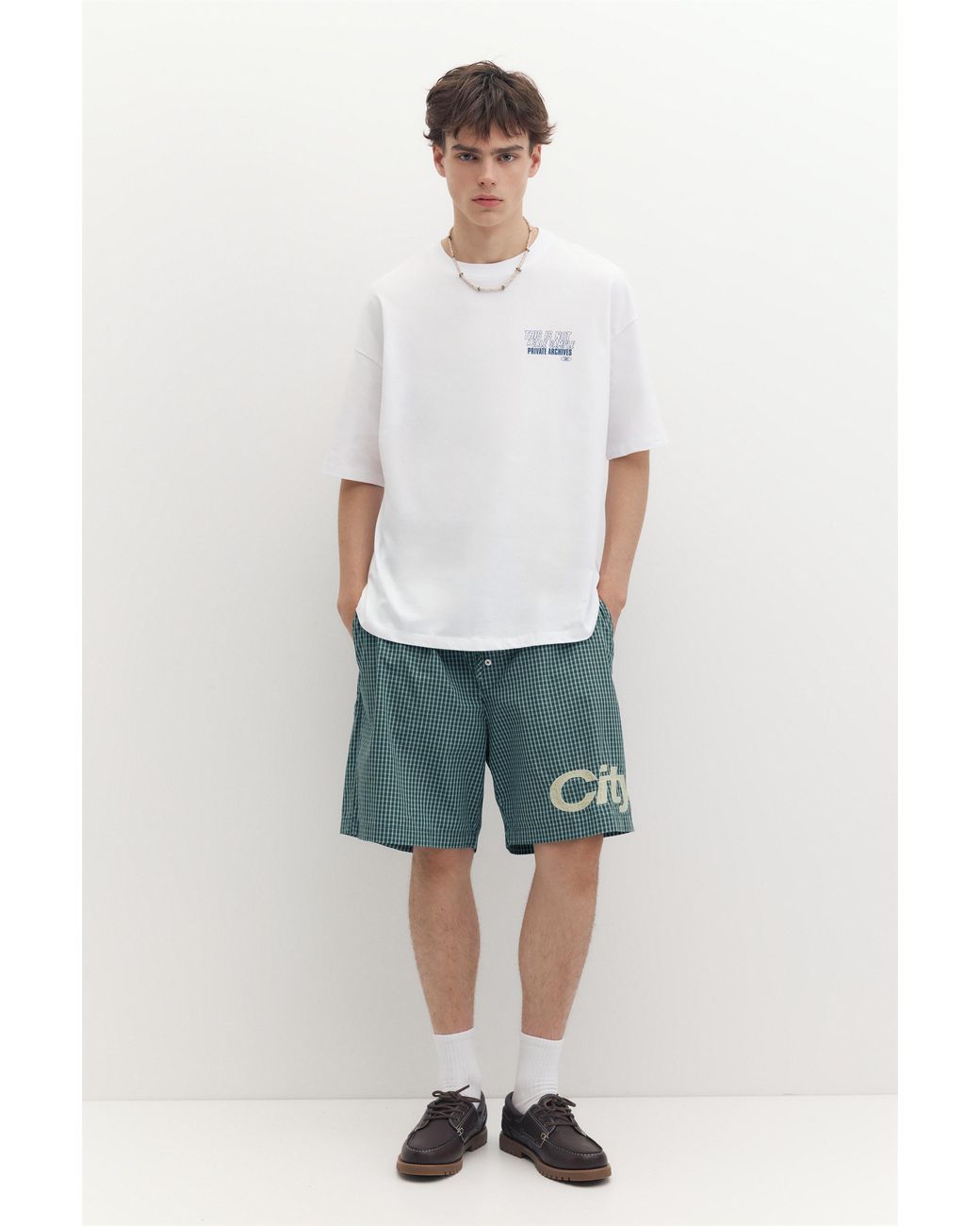 Pull&Bear Blue Stwd Private Archives Graphic T-Shirt for men