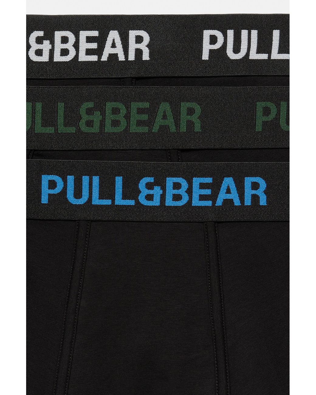 Pull&Bear Black Pack Of 3 Boxers for men