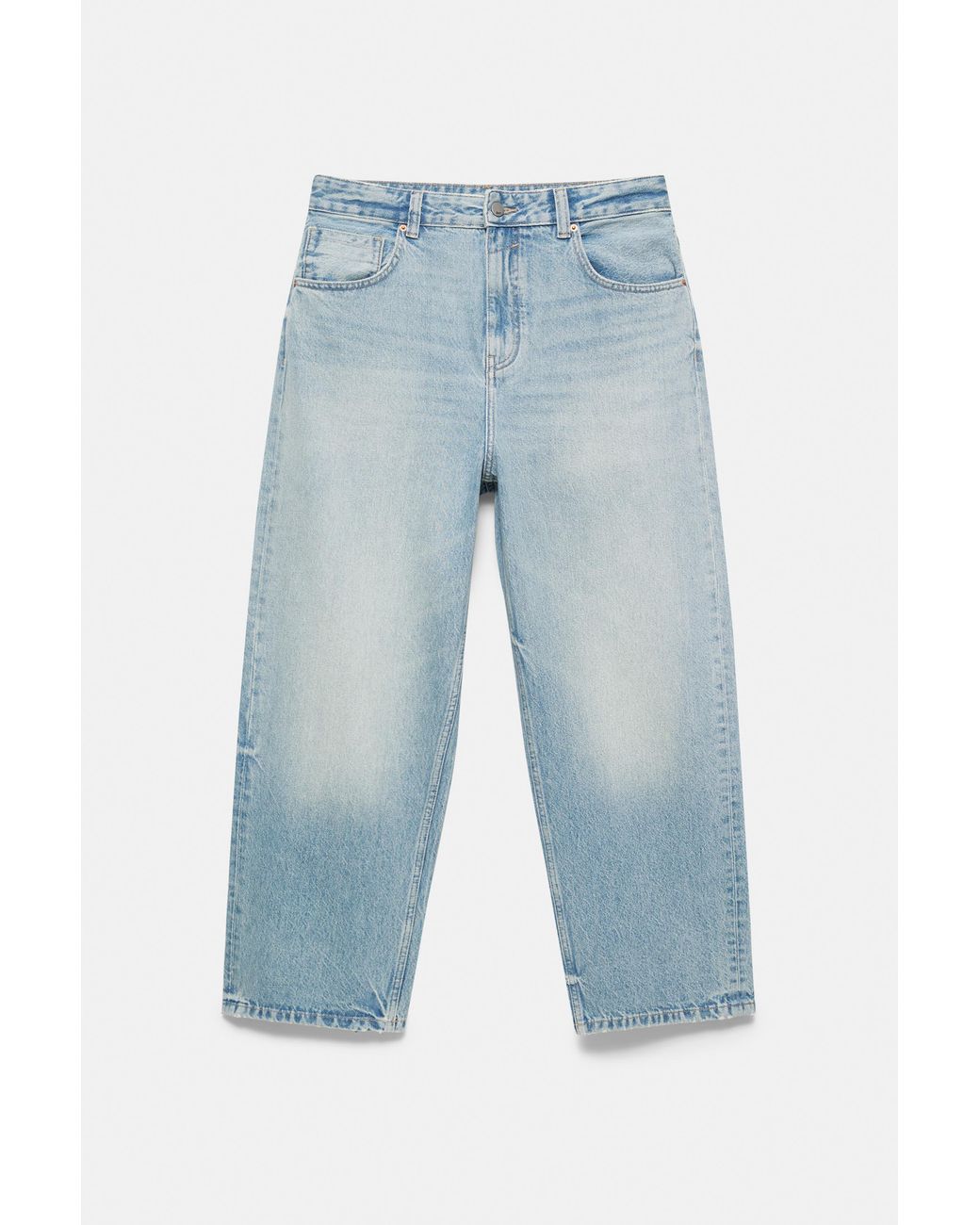 Pull&Bear Blue Relaxed Baggy Jeans for men