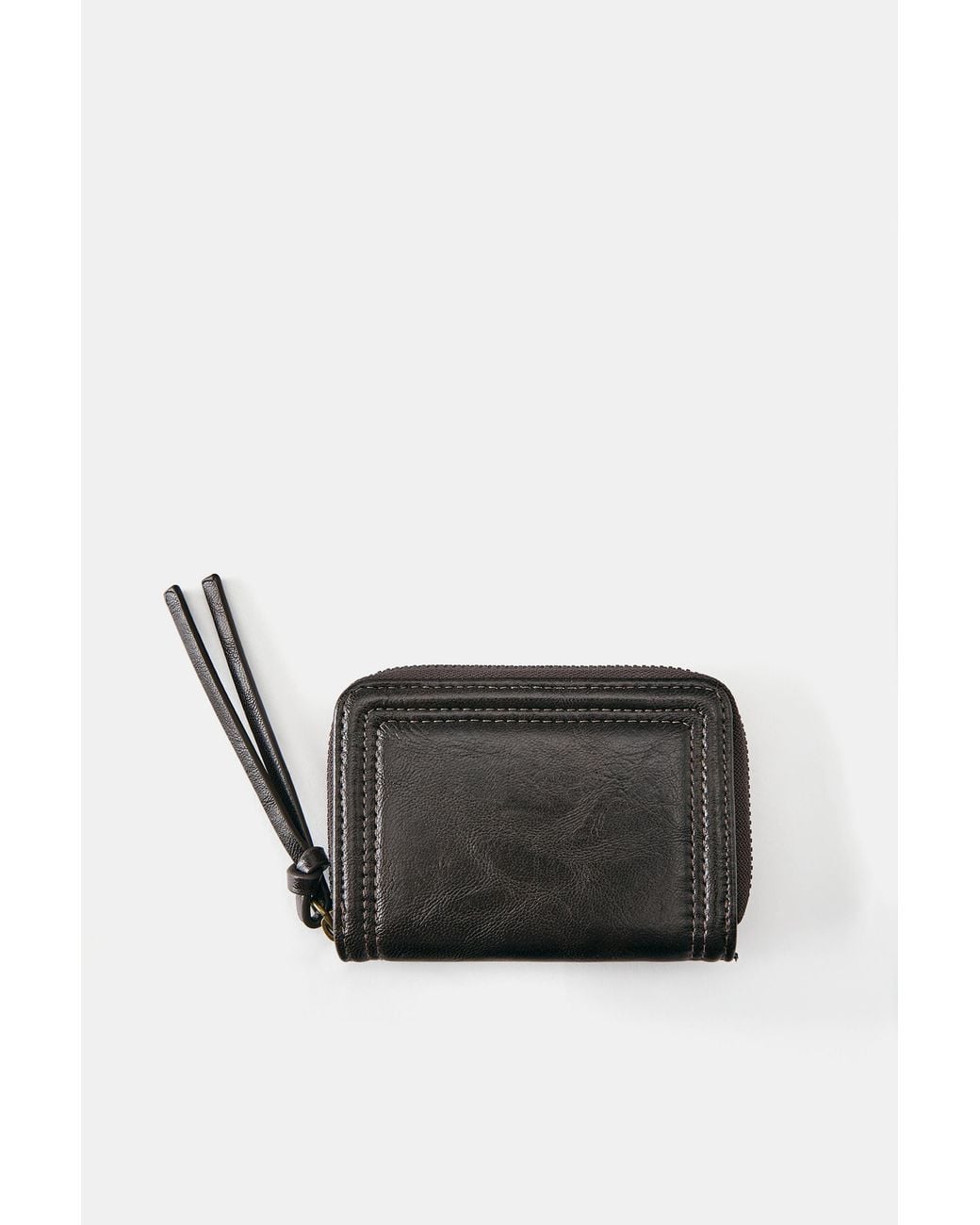 Porte-Monnaie Effet Usé Pull&Bear en coloris Black