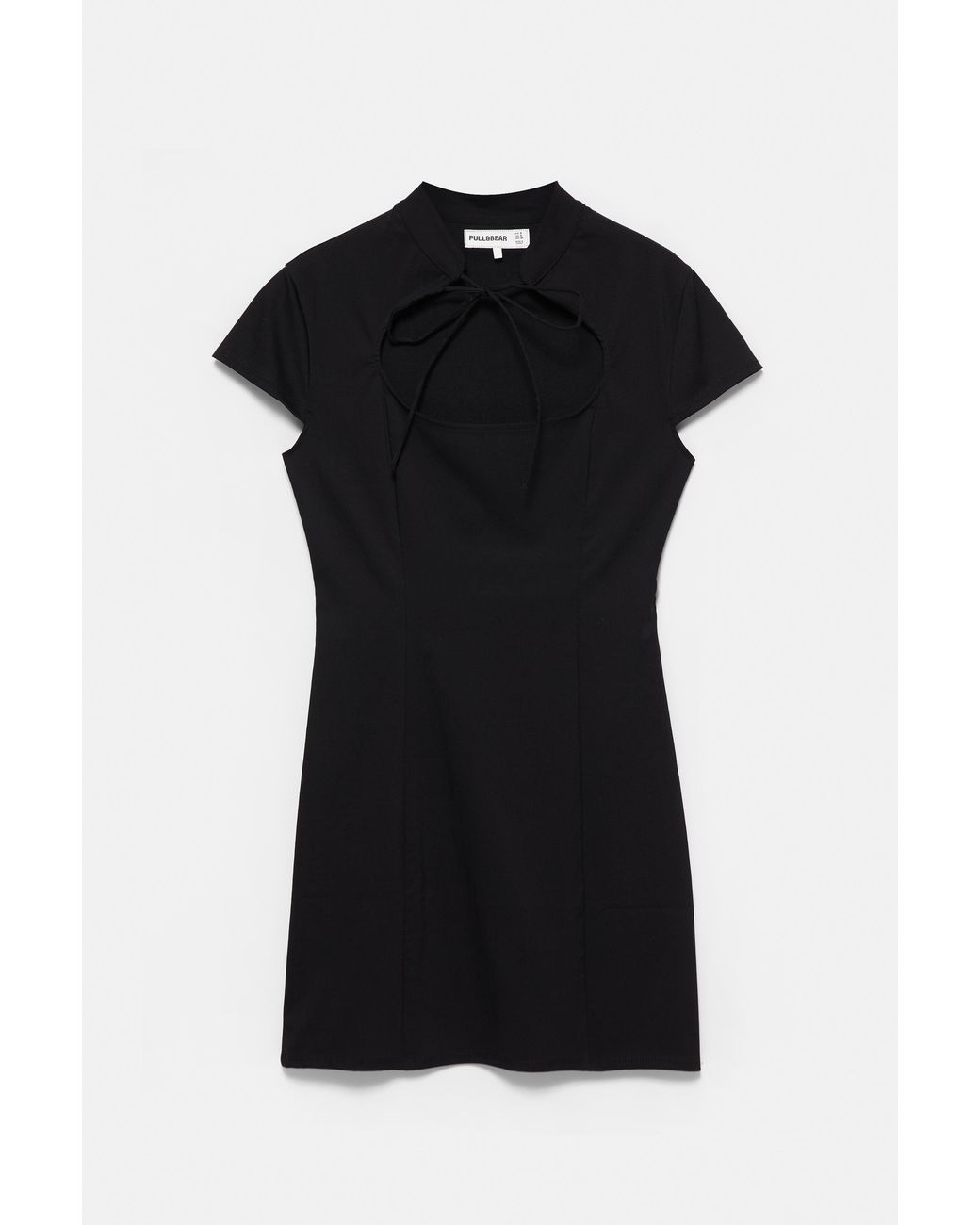 Pull&Bear Black Short Bow Dress