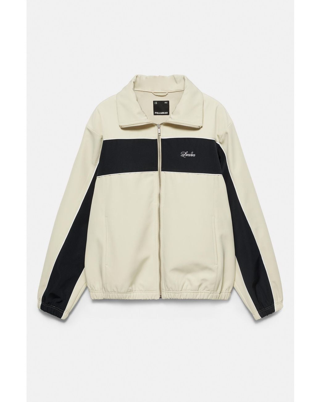 Pull&Bear Multicolor Panelled Zip-Up Jacket for men