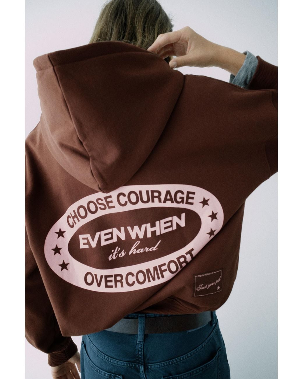 Sweat À Capuche Imprimé En Daim Pull&Bear en coloris Brown