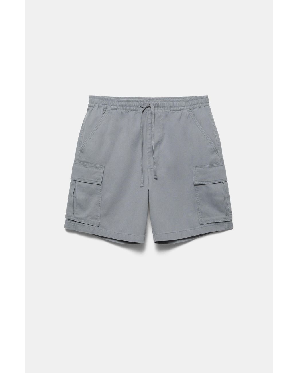 Pull&Bear Gray Cargo Bermuda Shorts for men