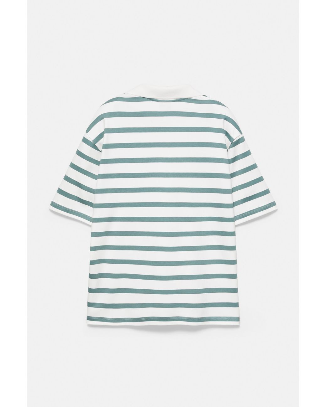 Pull&Bear Green Short Sleeve Interlock Polo Shirt for men
