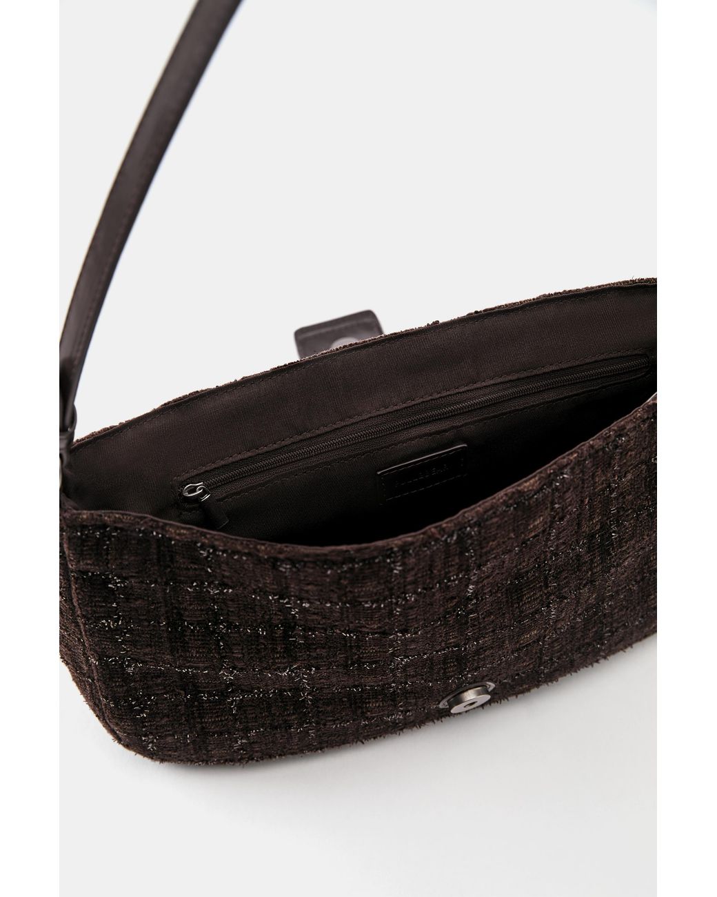 Pull&Bear Black Textured Shoulder Bag