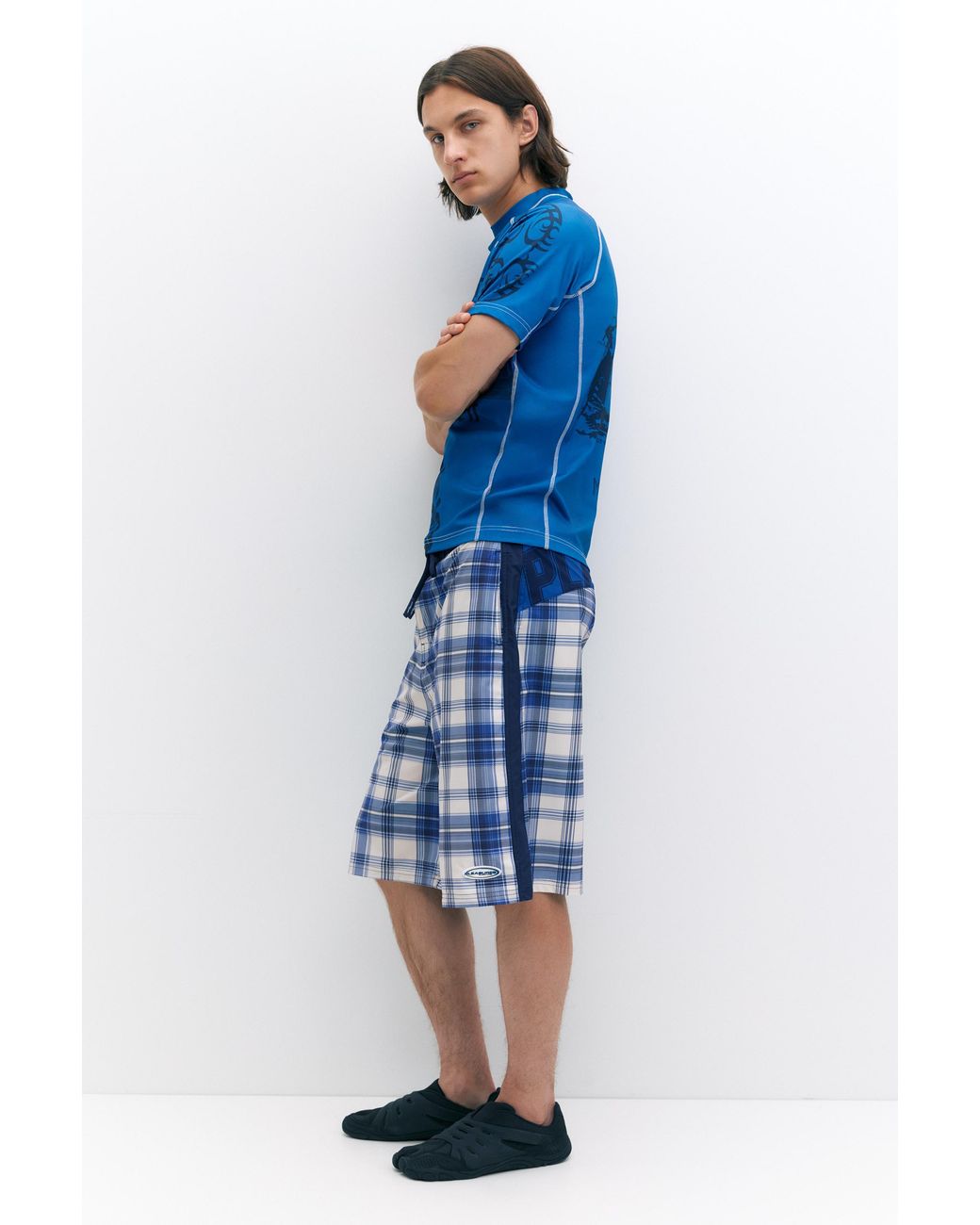 Pull&Bear Blue Pleasures X Stwd Swim Shorts for men