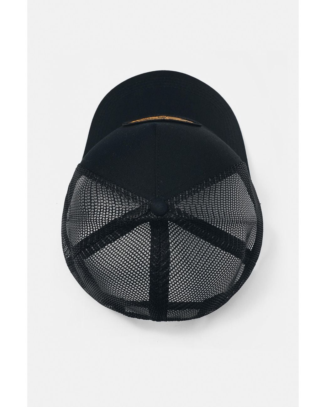 Pull&Bear Blue Embroidered Patch Trucker Cap for men
