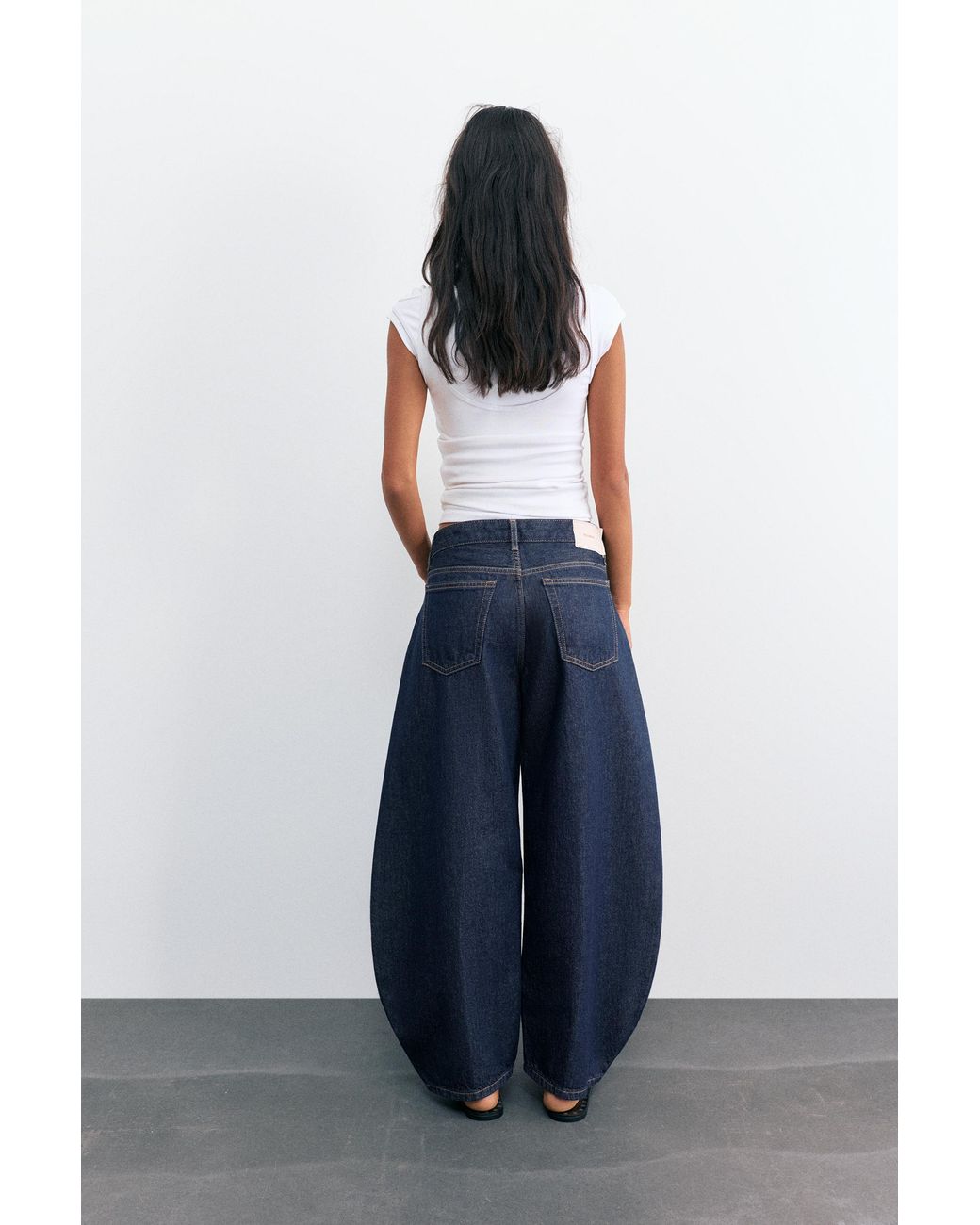 Pull&Bear Blue Low-Rise Barrel Jeans