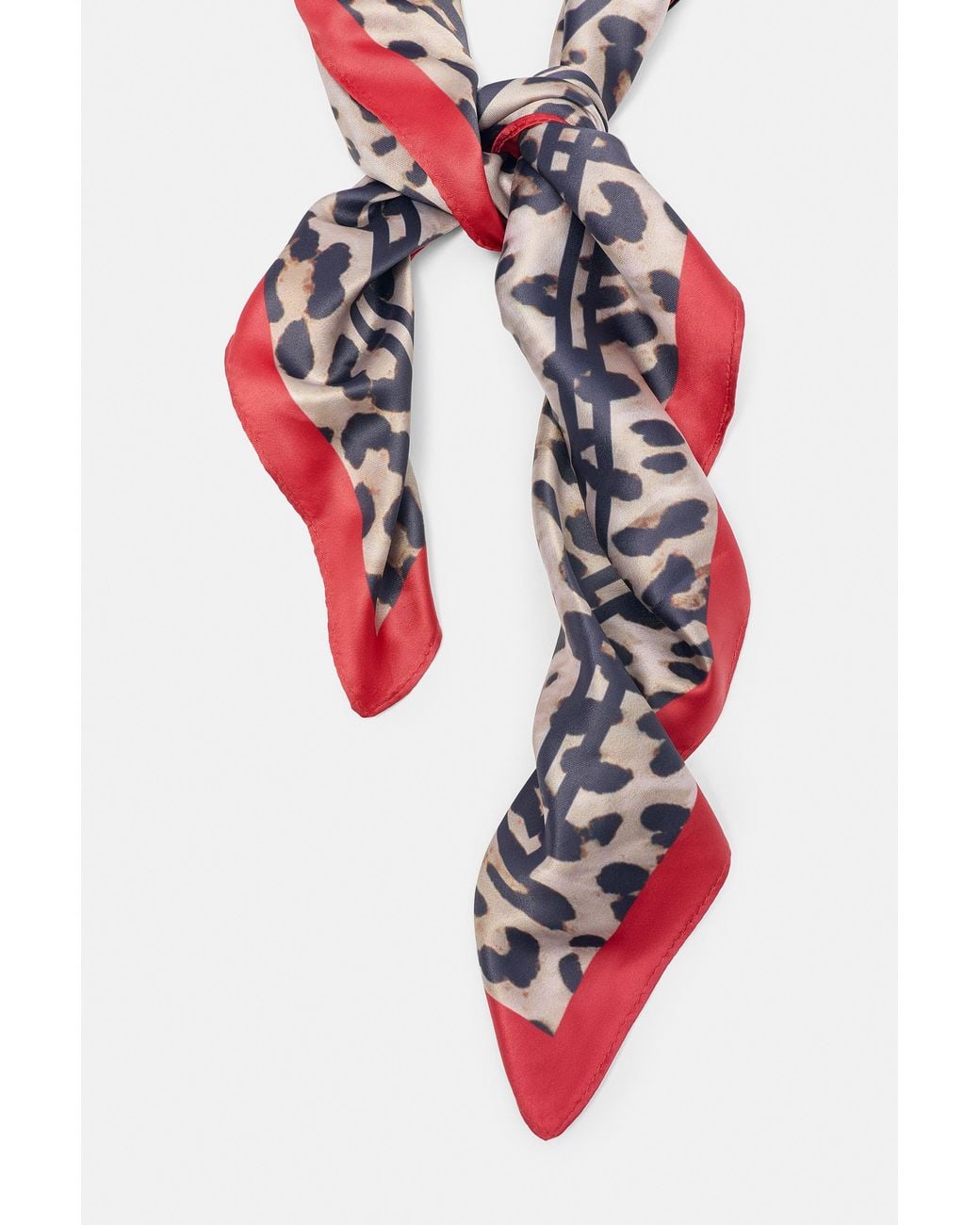Pull&Bear Red Bandana Leopard Print