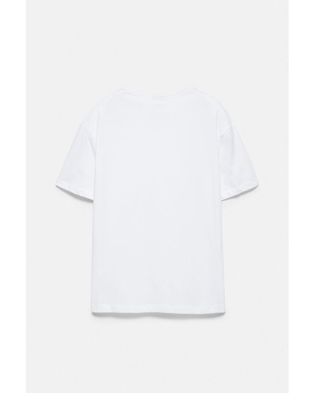 Pull&Bear White Basic Slim Fit T-Shirt for men