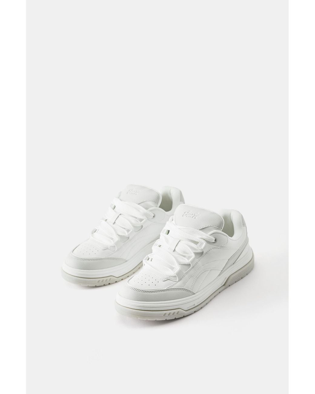 Pull&Bear White Stwd Trainers for men