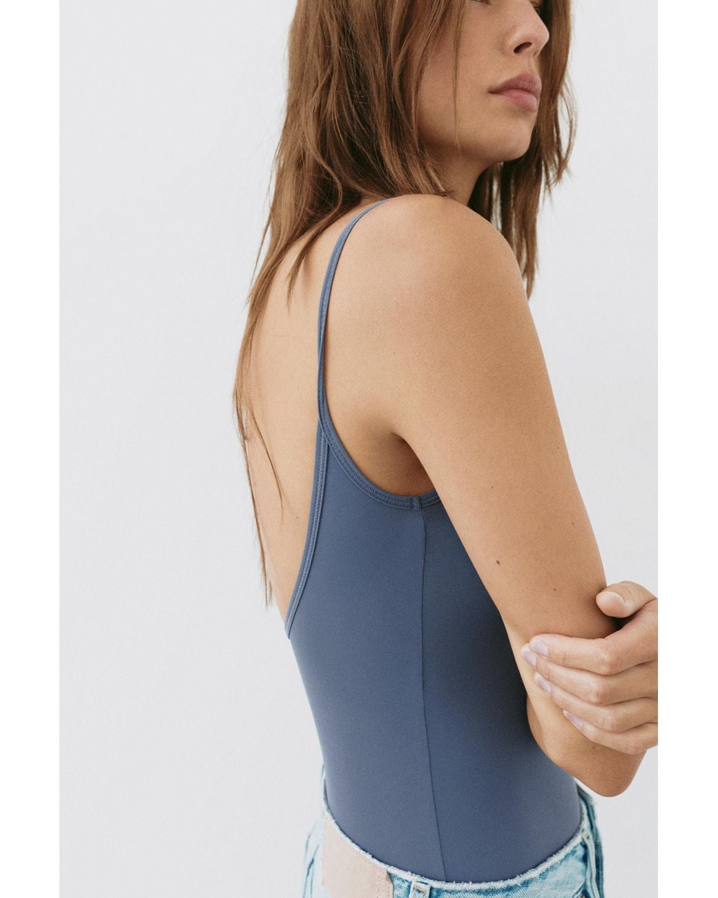 Pull&Bear Body Met Stras in het Blue
