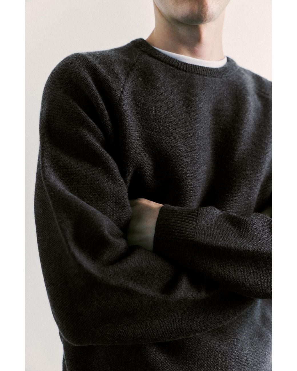 Maglia A Maniche Raglan di Pull&Bear in Black da Uomo