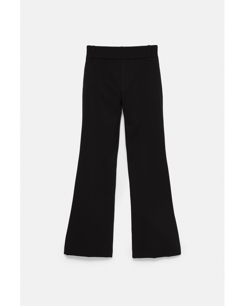 Pull&Bear Black Flared Trousers With Belt Loops