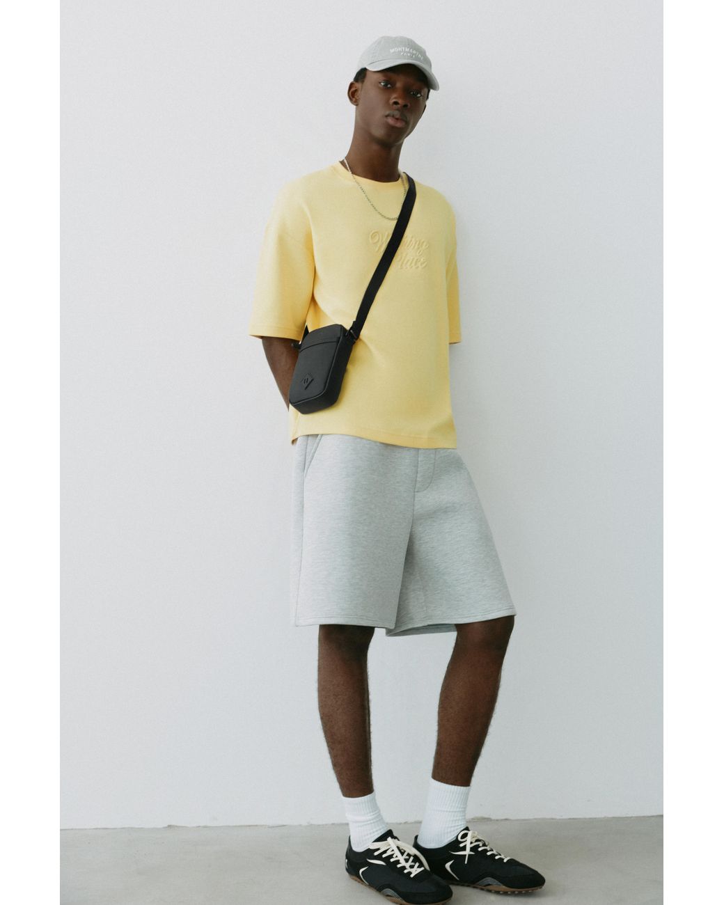 Pull&Bear Gecoate Crossbodytas in het Black voor heren