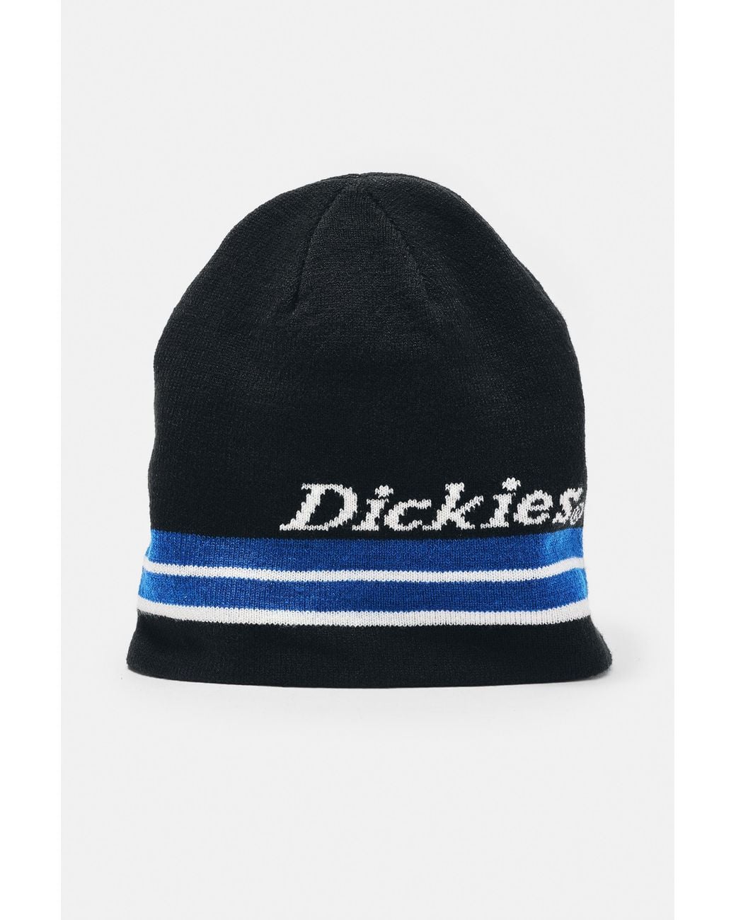Pull&Bear Black Dickies Stripe Beanie for men