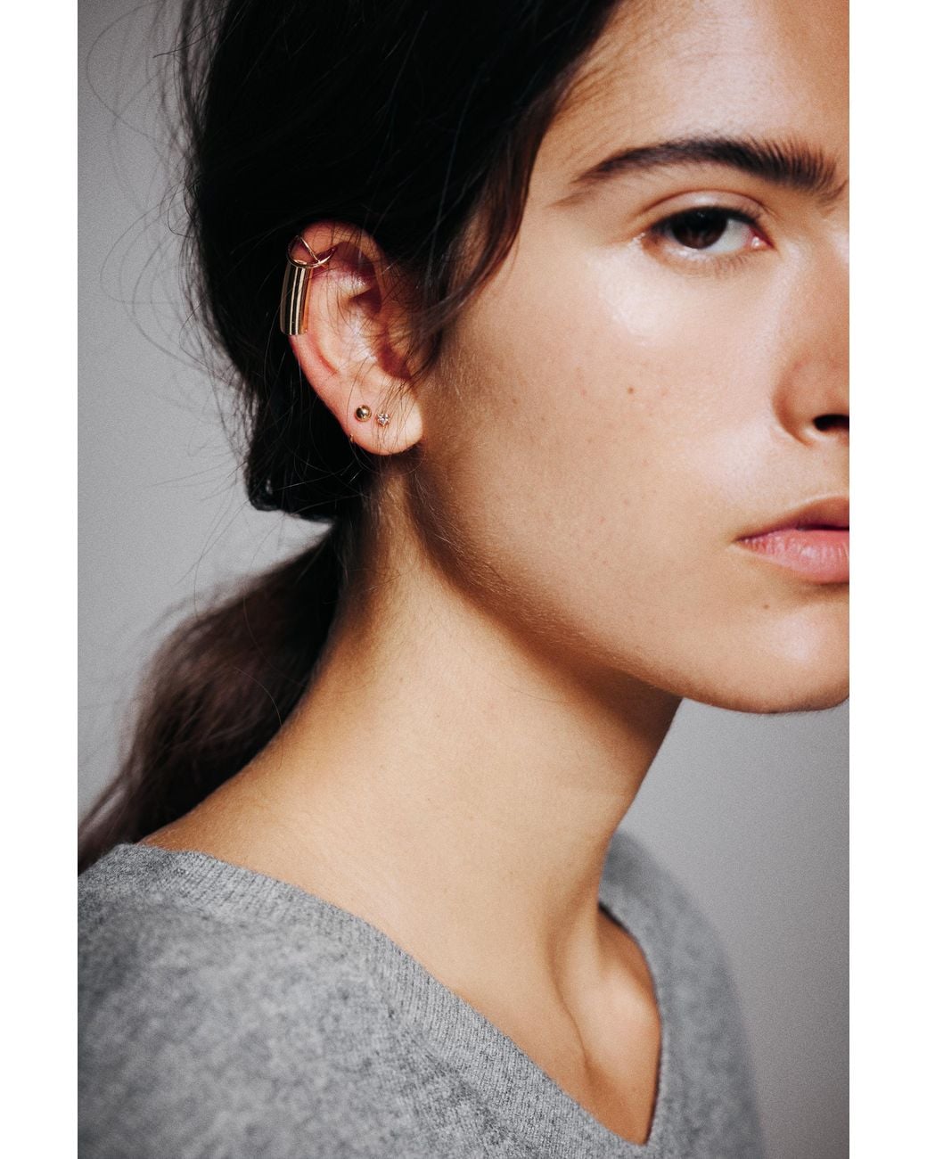 Pull&Bear White 18Er-Pack Ohrringe
