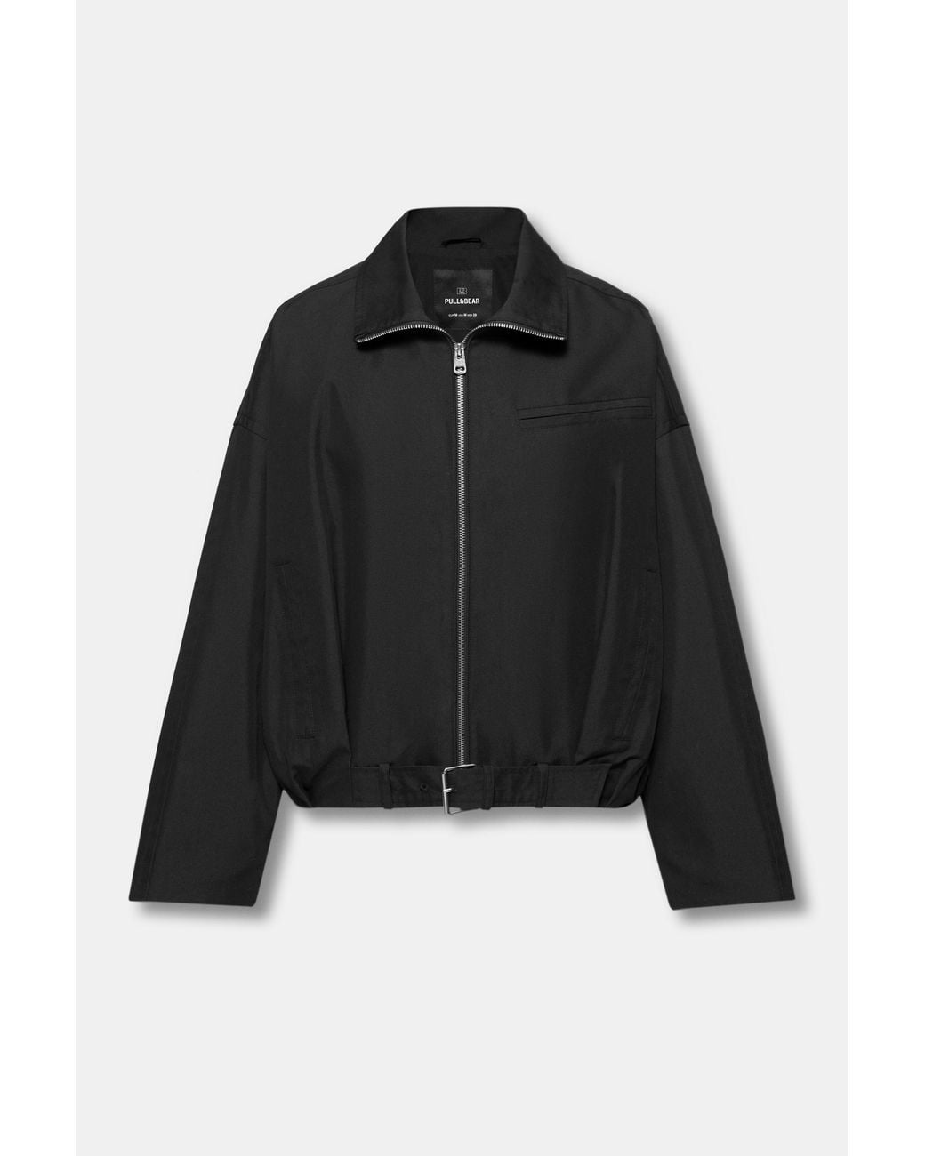 Pull&Bear Black Balloon Bomber Jacket