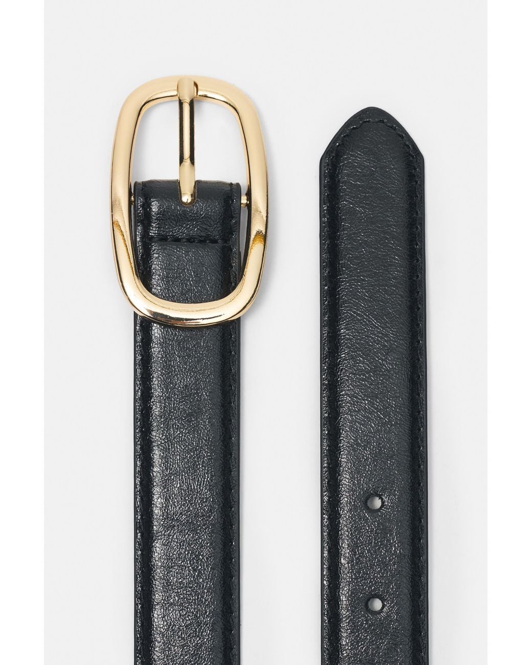 Pull&Bear Black Schmaler Gürtel Mit Ovaler Schnalle
