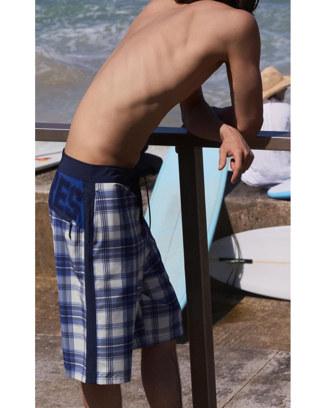Pull&Bear Blue Pleasures X Stwd Swim Shorts for men