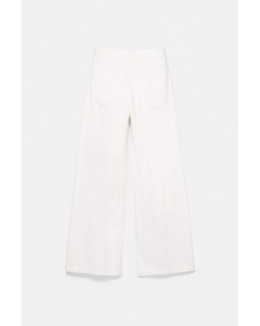 Pull&Bear Gray Corduroy Wide-Leg Jeans