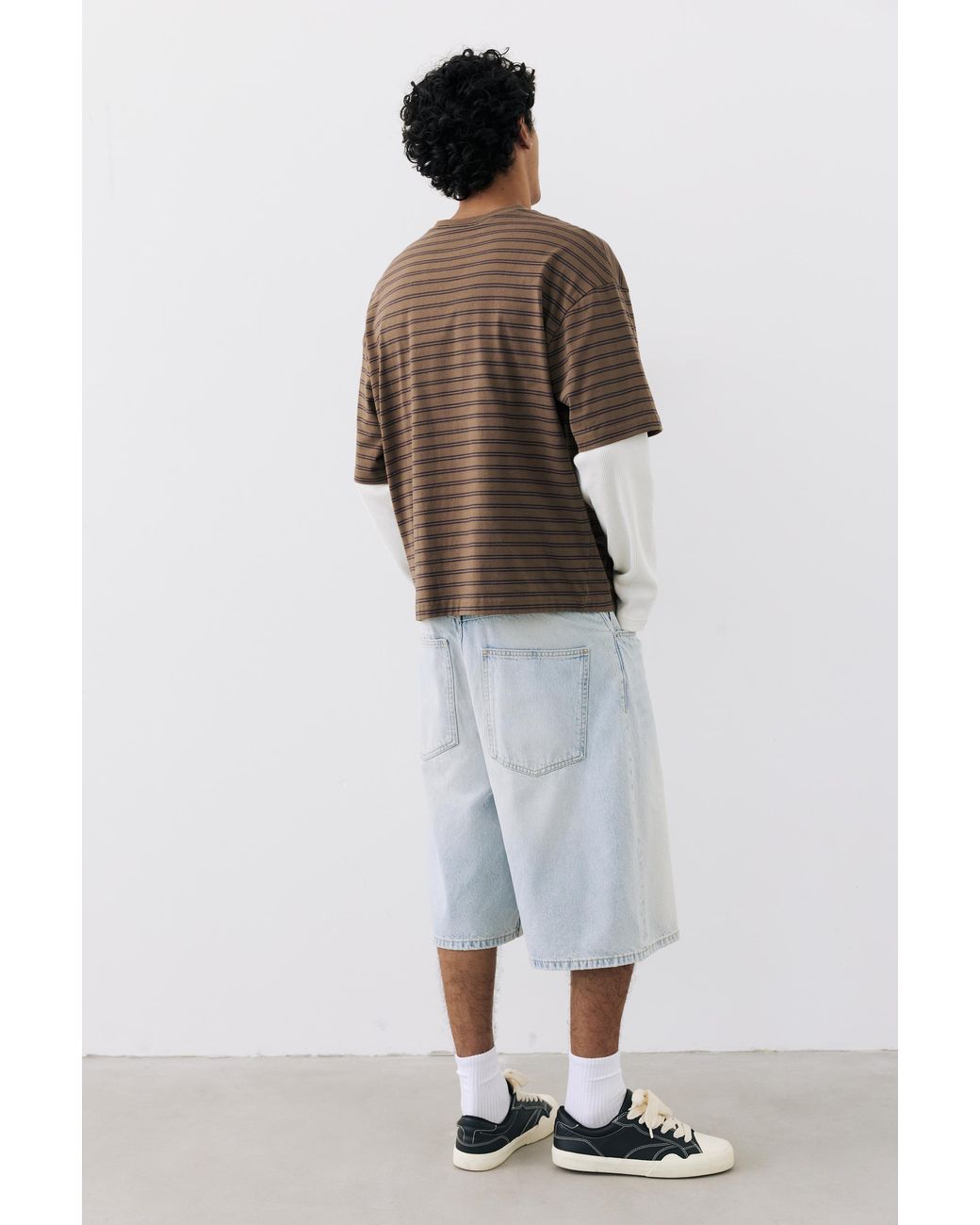 Pull&Bear Brown Long Sleeve Double-Layer T-Shirt for men