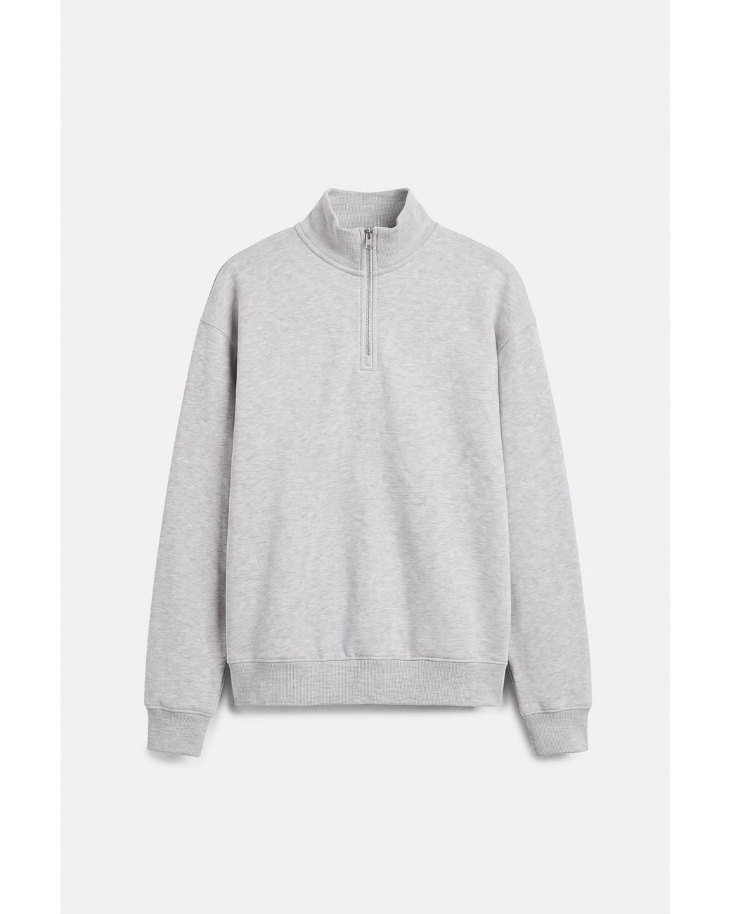 Pull&Bear White Quarter-Zip Sweatshirt for men