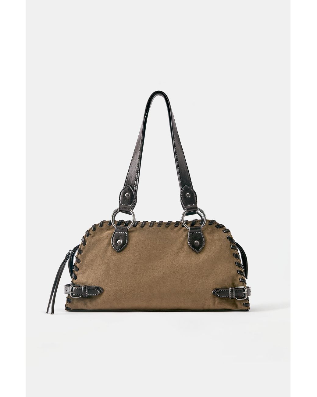 Pull&Bear Metallic Contrast Shoulder Bag
